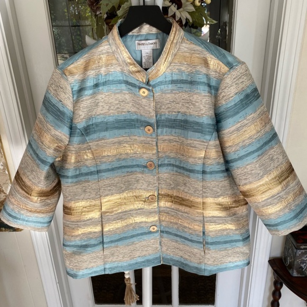 Draper’s & Damons Metallic Stripe Jacket Blazer PXL